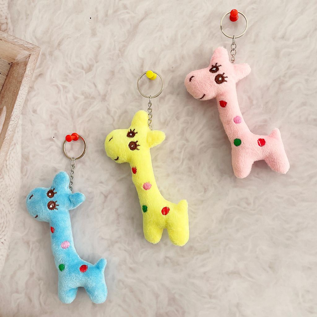 Plush Deer Keychain With Soft Polyester Fur For Gift And Decor