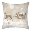 Home Decoration In The Snow Forest Elk Christmas Print Pillowcase Bedroom Living Room Sofa Decoration Pillowcase Cushion Cover