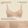 Zeriluna Nude Underwire Non-Padded Bra with Wide Straps - Comfortable, Skin-Friendly Push-Up Lingerie