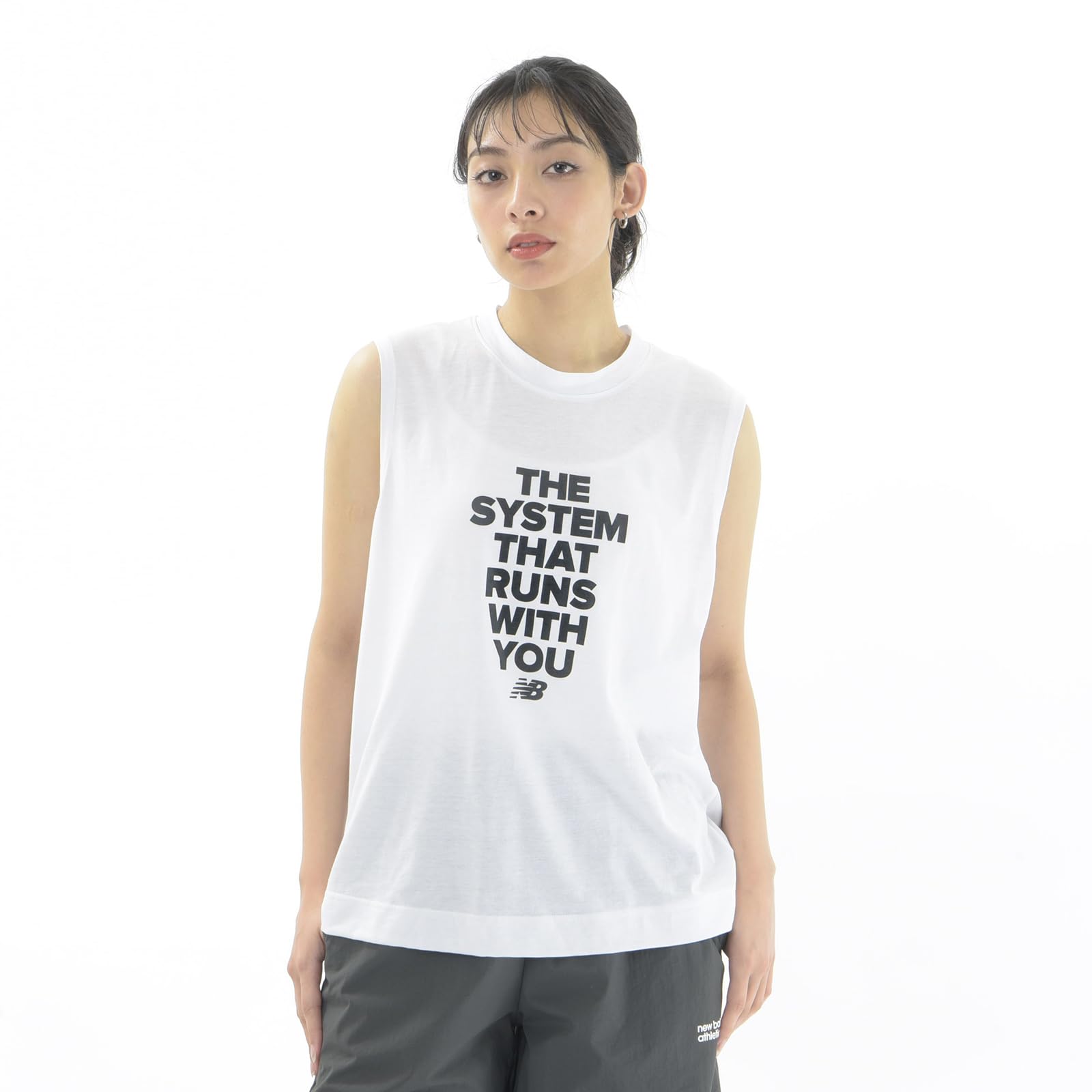 

Tank Top Sleeveless Shifted Boxy Tank Top WT [New Balance] Women s (WT41553) (White)