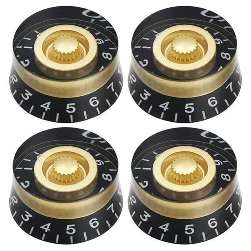 

4pcs Electric Guitar Effect Knobs Volumes Tone Control Knobs Acrylic Top Hat Speed Control Knobs Replacement Part 1