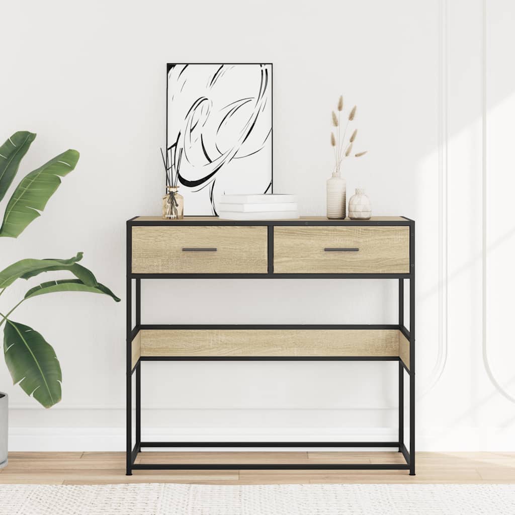 Vidaxl Console Table, Sonoma Oak, 90X35X80 Cm