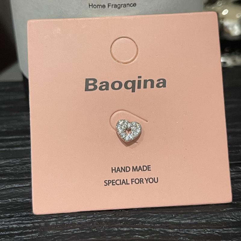 Pink Card Baoqina Flat Threaded Cartilage Stud: Trendy Cross-border Hot-Selling Piercing Jewelry