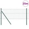 VidaXL Clôture Euro avec 13 poteaux 0,8x25 m en acier galvanisé vert 3350318