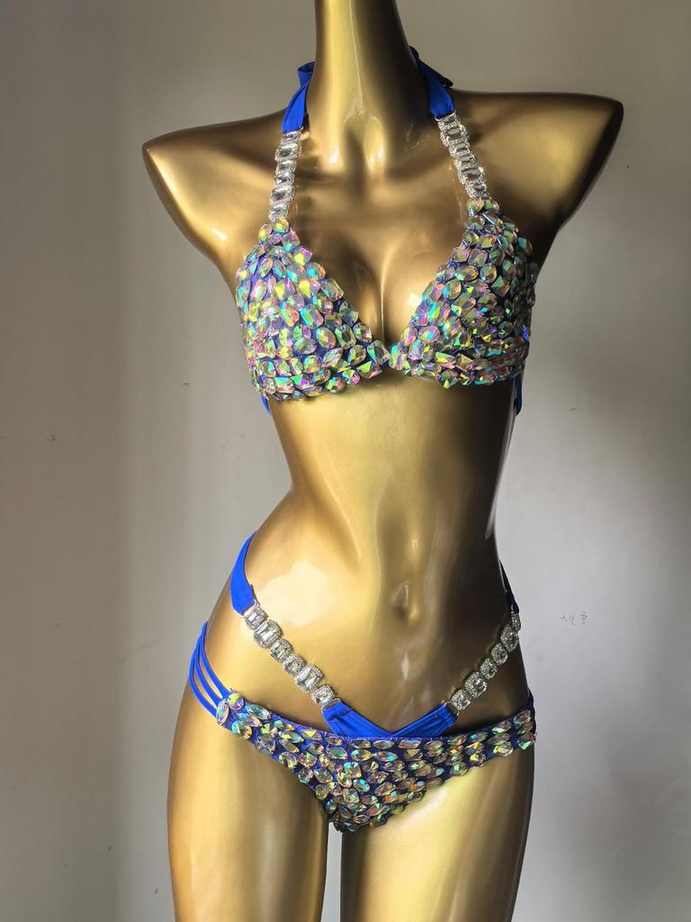 Bikini Costume da Bagno Rigido con Diamanti Strass 2026