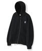 Beentrill Essential Two-Way Fleece Zip-Up Hoodie (Black)