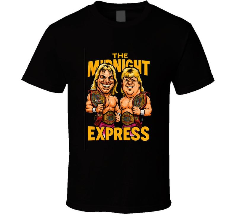 The Midnight Express Tag Team Retro Wrestling Legend Caricature Unisex T-Shirt XL