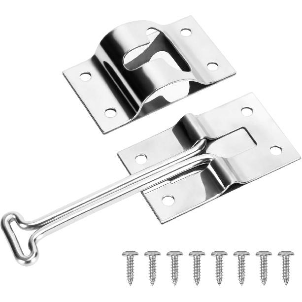 Lonffery Rv Door Latch, RV Door Holder, 304 Stainless Steel Trailer Latch, 4 Inches