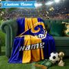 Custom Name Rams Team Spirit Blanket Lightweight Ideal Bedding Blanket Perfect for Travel, Camping, Living Rooms, Sofas, Christmas Gift