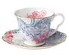 [Officially Imported] Butterfly Bloom Teacup & Saucer, Blue & Pink, Wedding Gift, 5C107800047