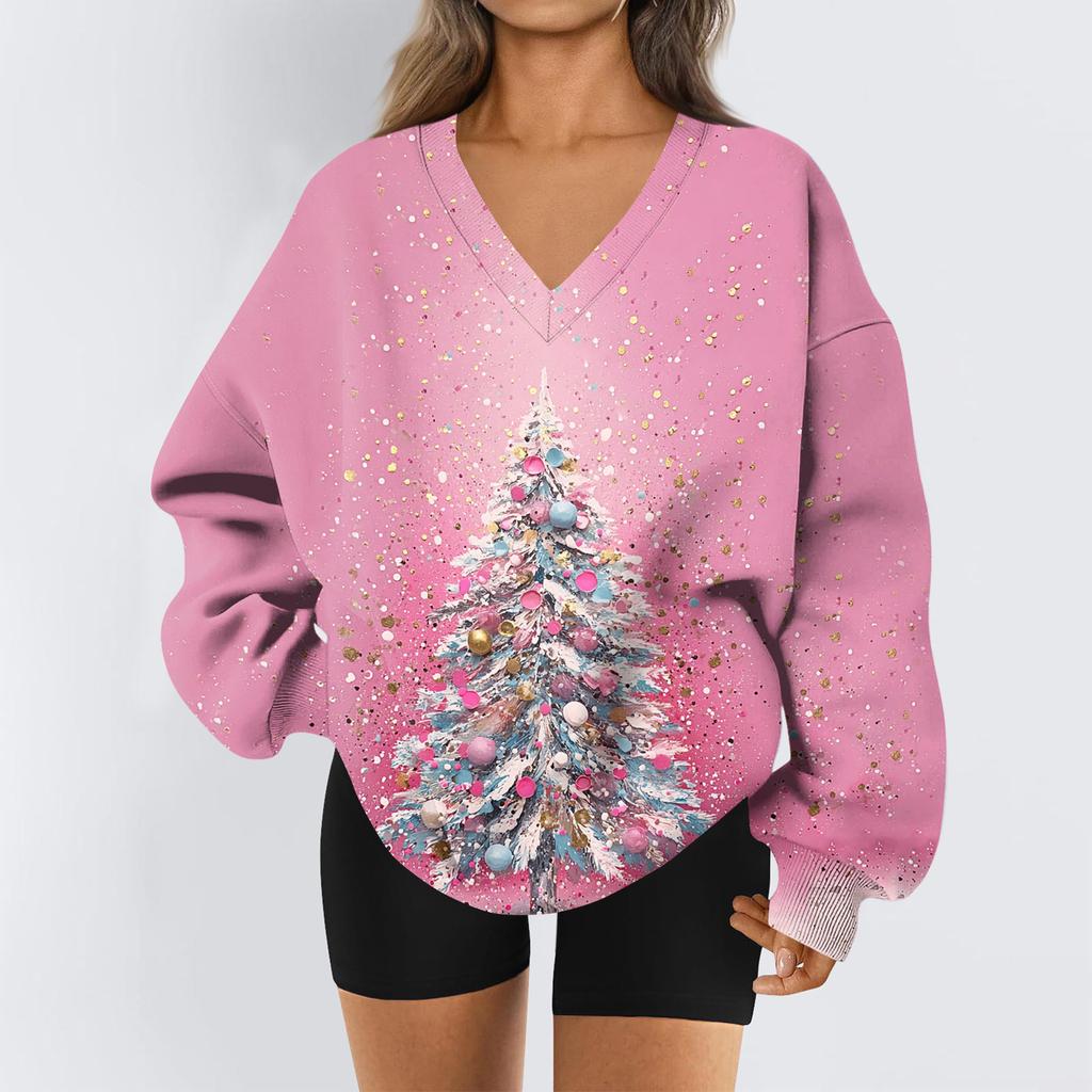 Dámská mikina sportovní flanelová mikina s dlouhým rukávem top ležérní mikina s výstřihem do V