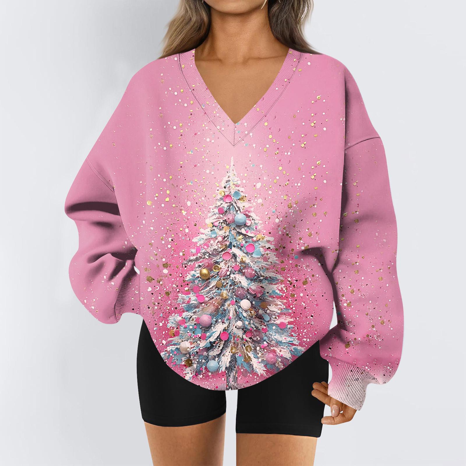 

Женская толстовка, спортивная фланелевая толстовка с длинным рукавом, повседневная толстовка с V-образным вырезом XXXL розовый