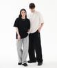 MOZMOZ One-Pleat Sweat Wide Training Pants Black