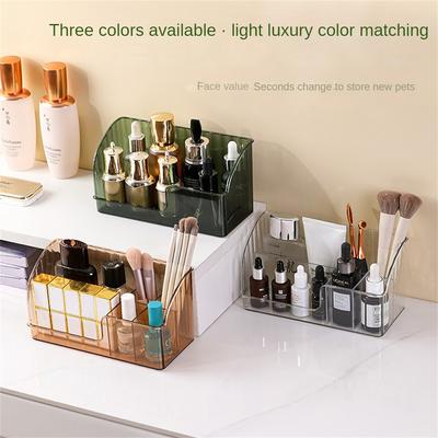 Moderne Kosmetikaufbewahrungsbox Großes Fassungsvermögen Kosmetik-Organizer Glatte Kanten Aufbewahren Mehrfach unterteilter Make-up-Aufbewahrungsorganizer