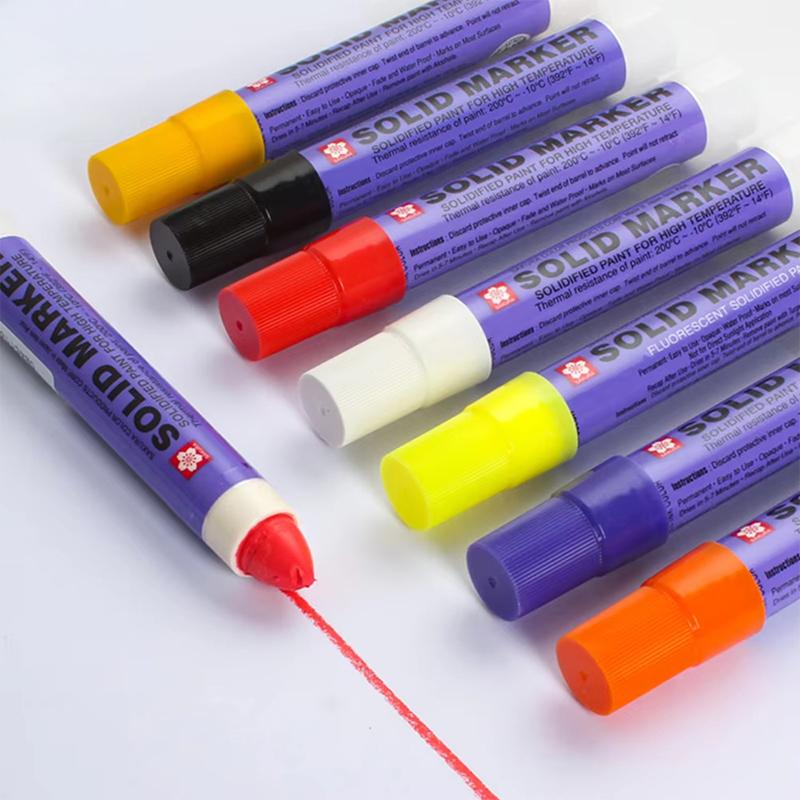 1Pcs Japan  Solid Paint Pen Waterproof Xsc Industrial Metal High Temperature Tire Marker Permanent Office Supplies