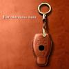 For Mercedes Benz A B R G Class GLK GLA E200 E200L W176 3 Buttons Remote Key Top Layer Leather Car Key Cover Case