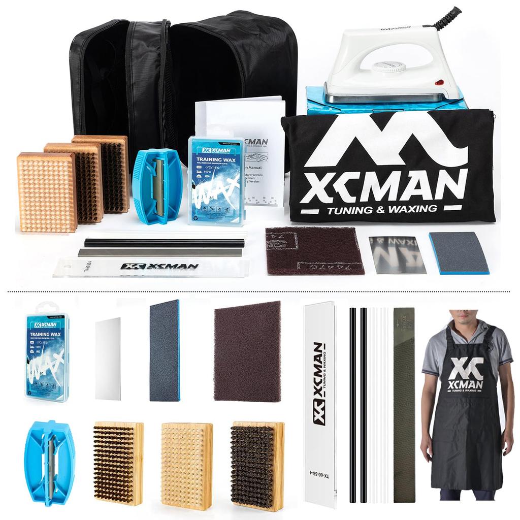 XCMAN Ski and Snowboard Wax Complete Tuning Tool Kit with Waxing Iron (Pro Version)