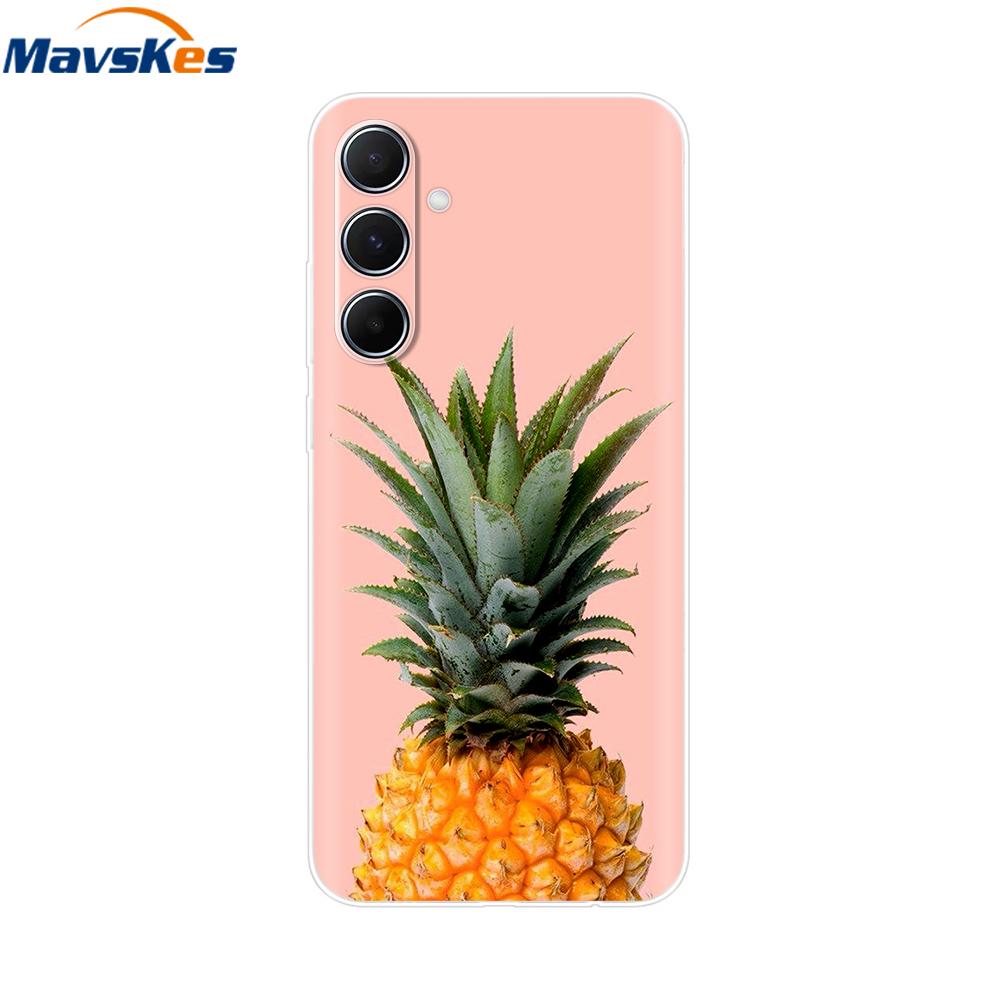 For Samsung Galaxy M35 5G Case Cute Cat Flower Painted Phone Cases For Samsung M35 Case M 35 SM-M356B Silicone Clear TPU Fundas