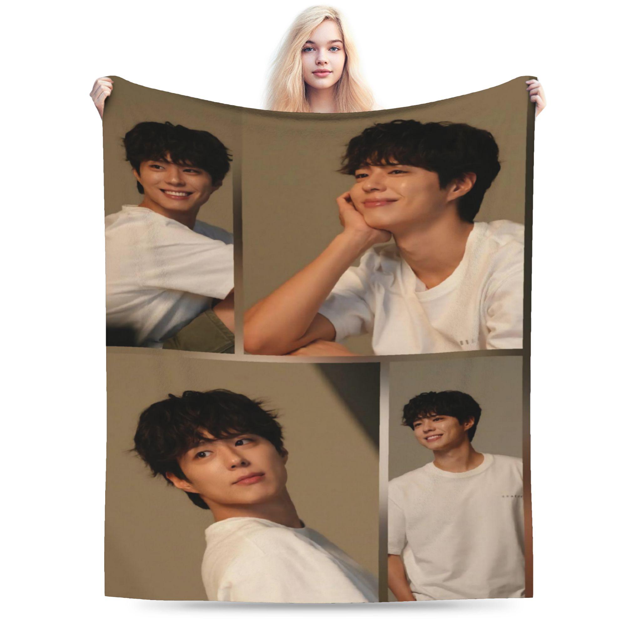Park Bo Gum KPOP Blanket Bogummy Fans Gift Travel Office Flannel Throw Blanket For Couch Chair Warm Quality Bedspread 75x90cm