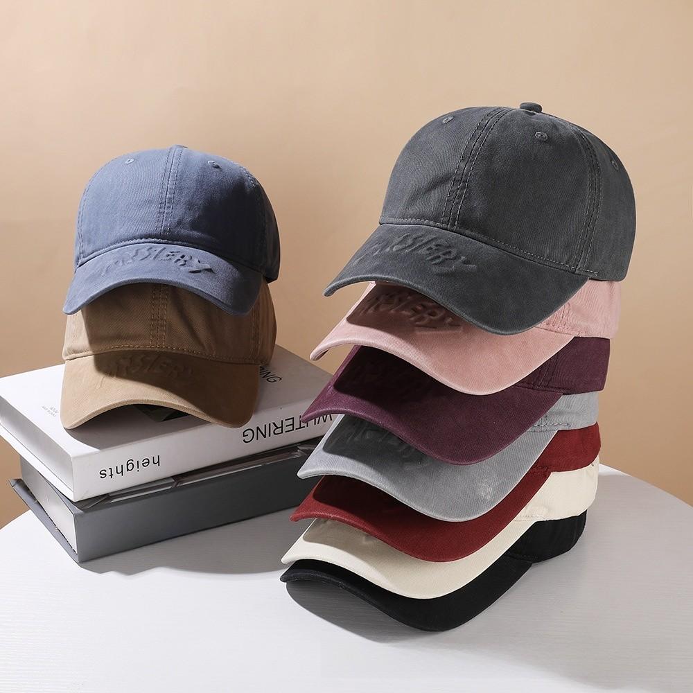 Style Letter Embroidered Cotton Baseball Cap With Sun Protection For Casual Wear