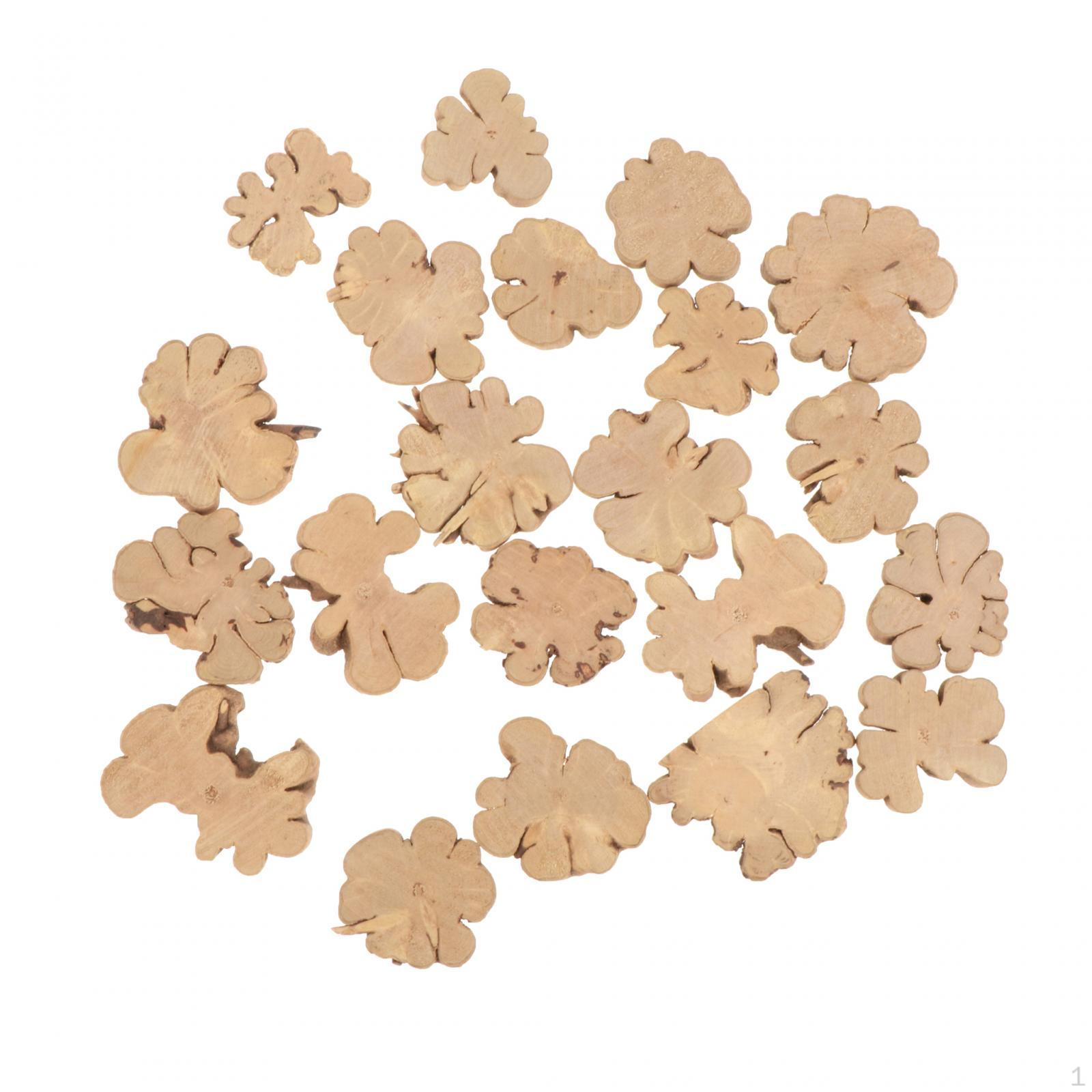 

Изготовьте необработанные деревянные детали неправильной формы, универсальные, небольшие ломтики бревен, подставку для чашек 20pcs