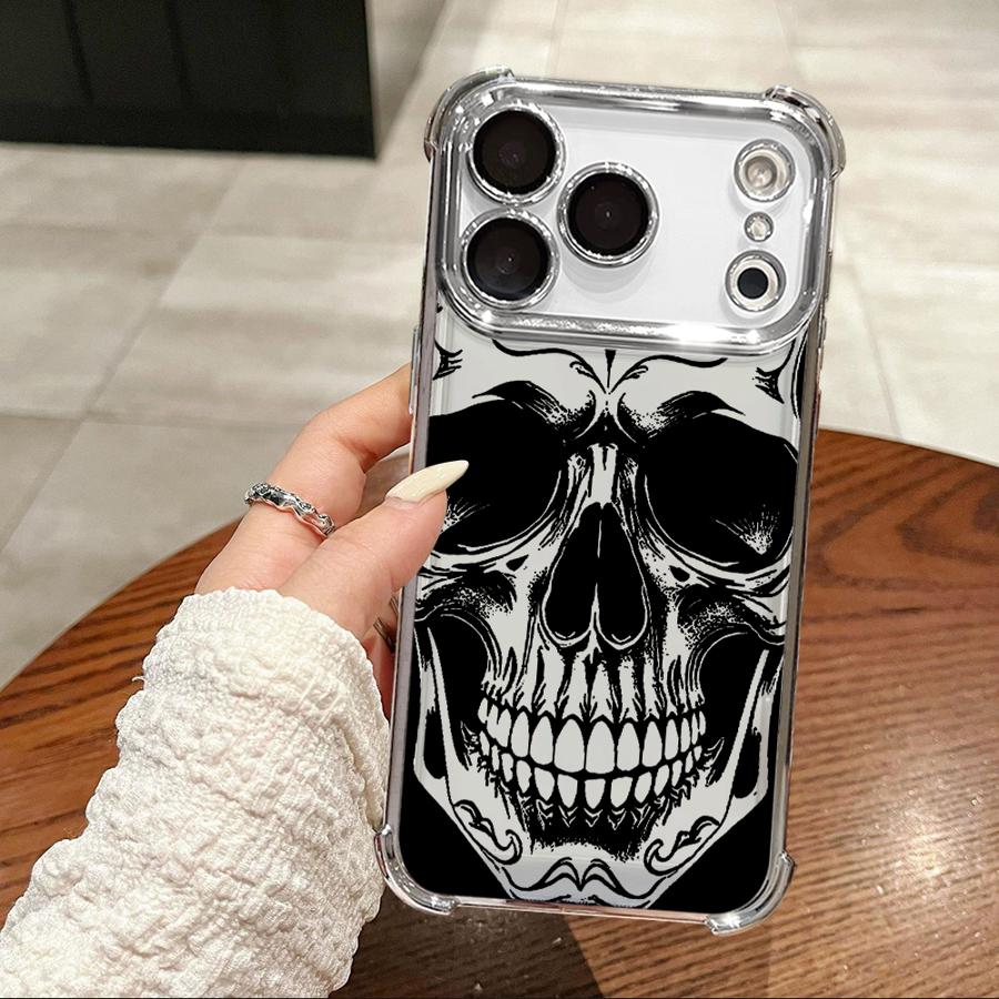 Skull Cool Black Phone Cover Funda Case for Apple iPhone 17 Pro Max 14 11 16 17 XS XR 13 12 Plus 15 Air