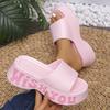 Fashion Thick Bottom Slippers for Women Summer Fashion Women Shoes Wedge Platform Slides Woman Sandals 2025Non-Slip Soft Sole Beach Shoe