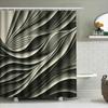 Moderner Duschvorhang mit geschwungenem Wellendesign Perfekt für Badezimmerdeko Anpassbare Größe verfügbar