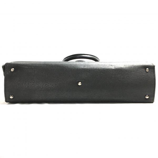 USED/BAGGEX Leather Briefcase Business Bag Black Made in Japan Trusted Quality