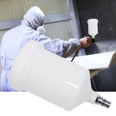 Schwerkraft-Farbbecher Große Kapazität 600ml Autolackierpistole Tasse Ersatzbecher Düsenlackiererbecher Gewinde-Verbinder
