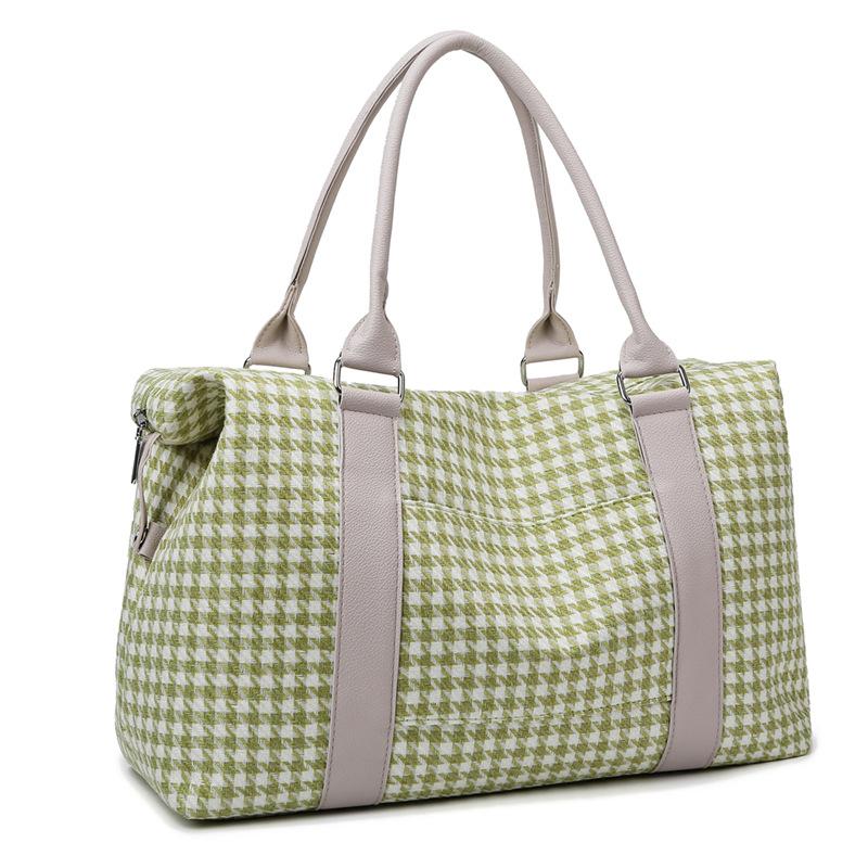 New large-capacity canvas fitness bag can be set with tie rod lightweight travel bag short trip handbag
