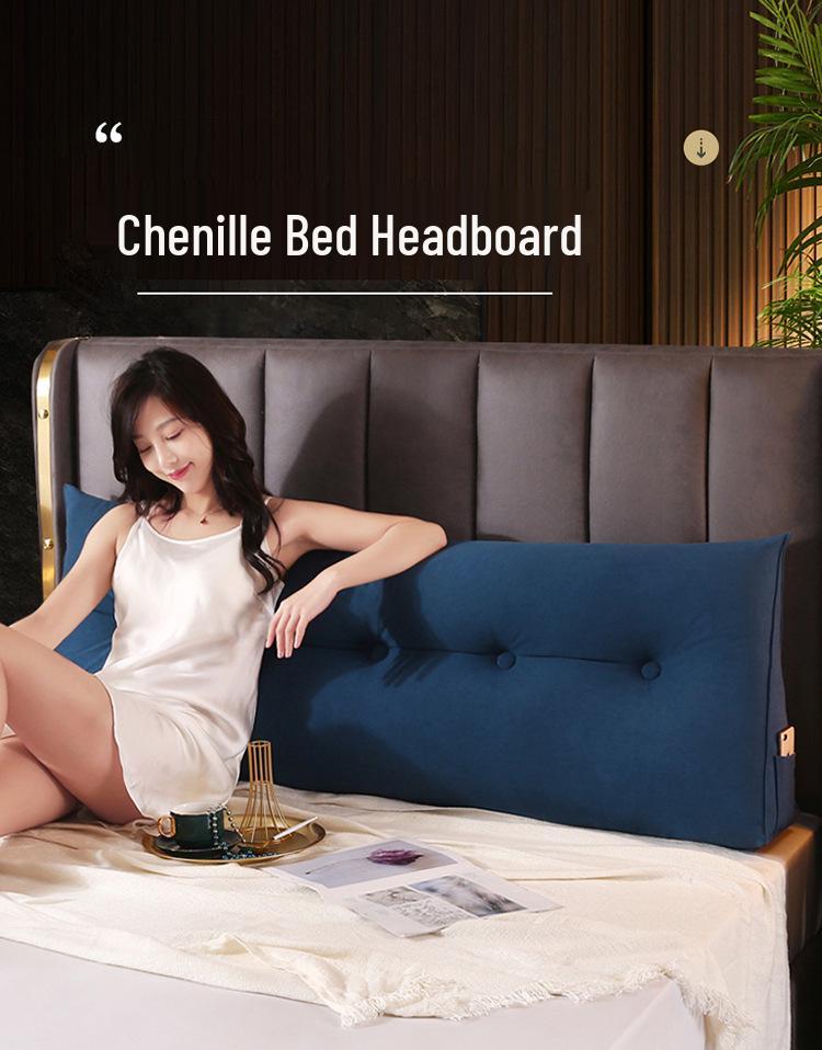 Triangle Large Backrest Lumbar Support Cushion - Solid Color Sofa & Bed Pillow