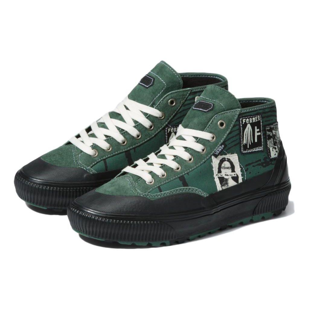 Vans Destruct Casual Mid-Top Skate Shoes Unisex Sneakers Green VN0A5KQUGRN