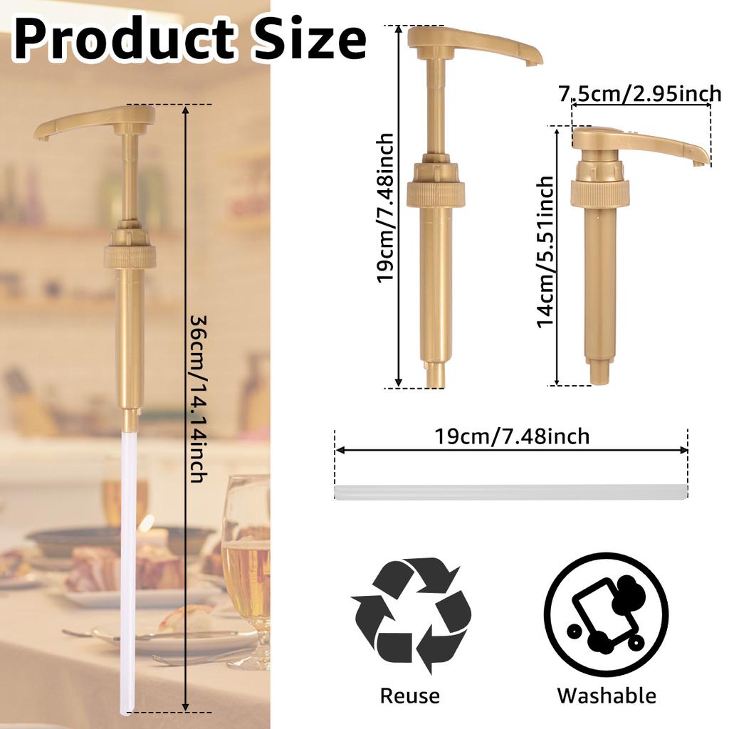 6 Stück Kaffeesirup-Pumpe Wiederverwendbare Pumpflaschen-Spender 10CC Kein Tropfen Gedrückter Kaffeesirup-Pumpenspender mit Mundabdeckung
