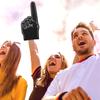 3pcs Portable Fingers Giant Foam Fingers Bulkleading Props Glow Basketballb Sports Event Giant