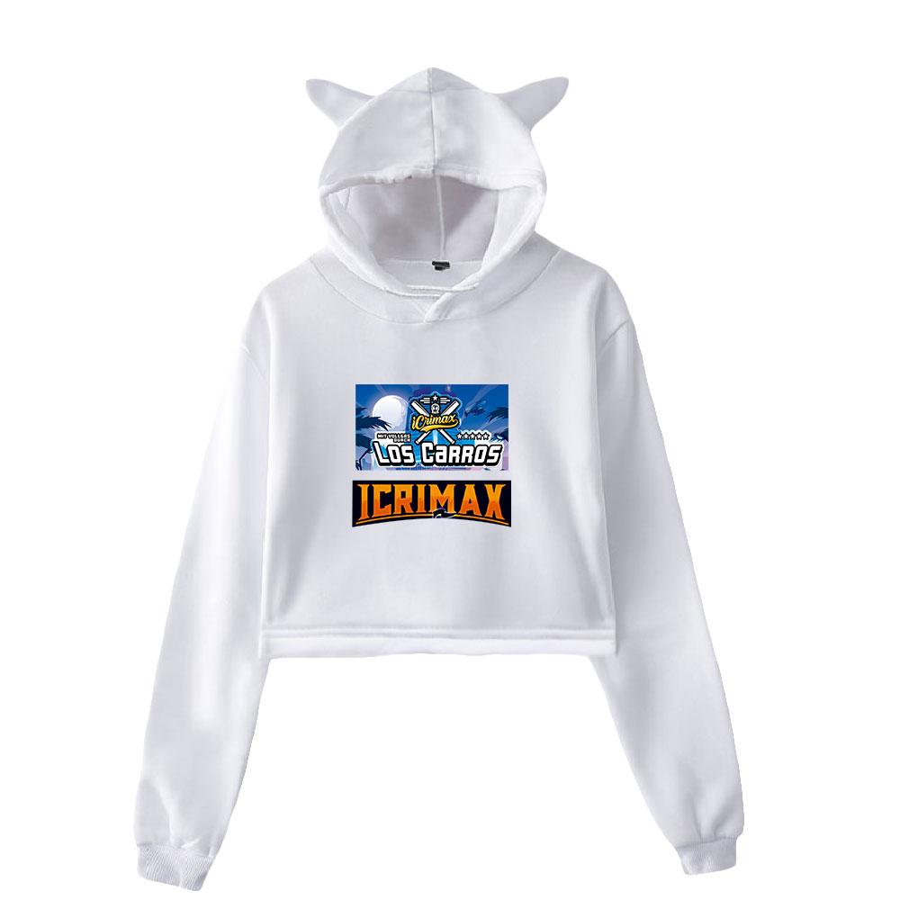 Cat Ear Hoodies Sweatshirt Icrimax for Women Sexy Pink Color Fashion Autumn Streetwear Cool Clothes