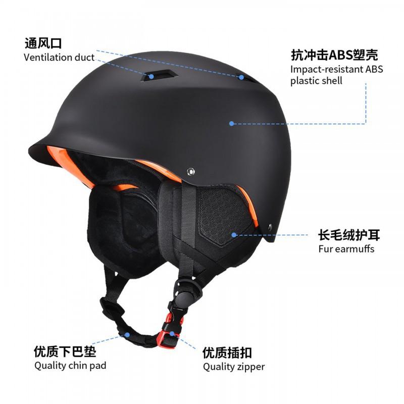 Professioneller Skihelm Verstellbar Single Double Board Integrierte Mütze Herren Damen Warm Anti-Kollision Schnee