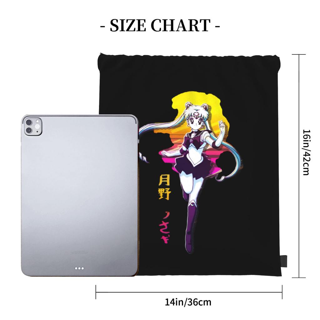 Custom Sailors Anime Moons Drawstring Bag for Shopping Yoga Backpacks Women Men Bishoujo Sports Gym Sackpack