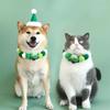 Set of 3 Soft Plush Cats Collars with Furry Pompoms for Cats Dogs Christmas Theme Party Cats Neckwear Festival Pet Collars