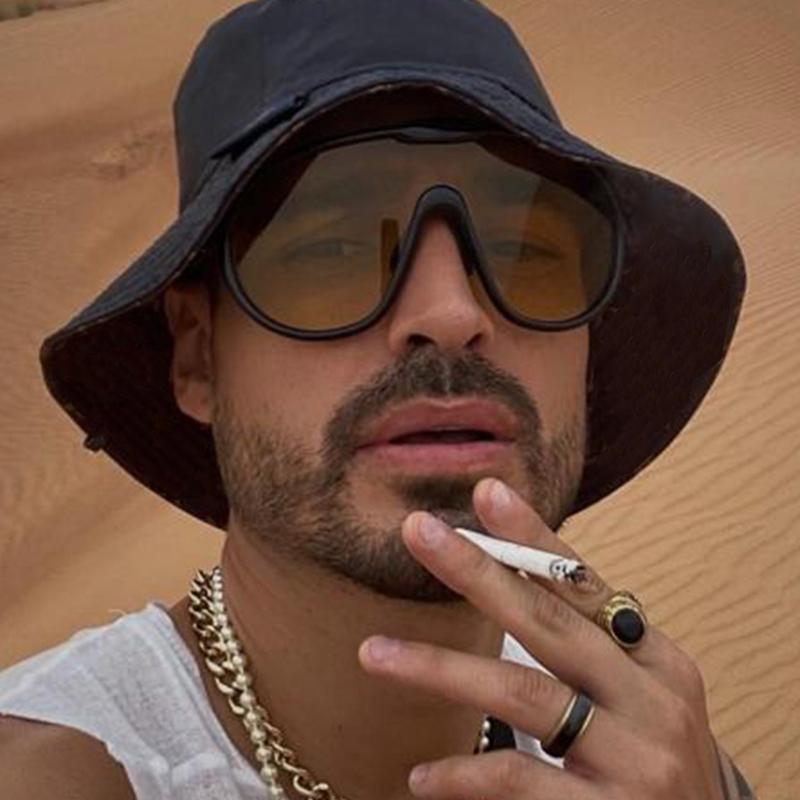 Fashion Square Shield Sunglasses Women Men Oversized One Piece Goggle Eyeglasses Brand Designer Luxury Vintage Sun Glasses