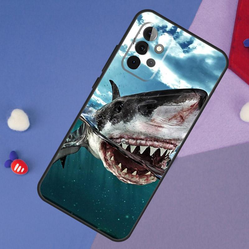 Ocean Shark Tooth Fish Case For Samsung Galaxy A55 A35 A32 A12 A22 A52 A06 A54 A34 A14 A56 A36 A26 A16 A13 A53 A15