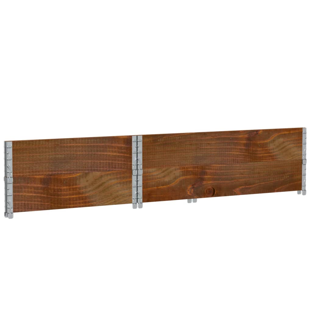 Pallet Top Frame Set 2 Pcs Brown 120 X 80 Cm Solid Pine Wood