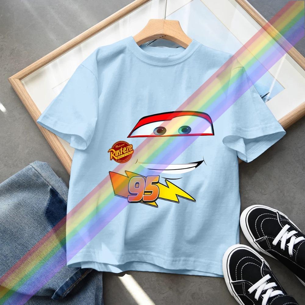 Hot Sale Car Pixar Lightning McQueen Print Cute Kids T-Shirts Girls Clothes Baby Boys Short Sleeve T Shirt Summer Children Tops