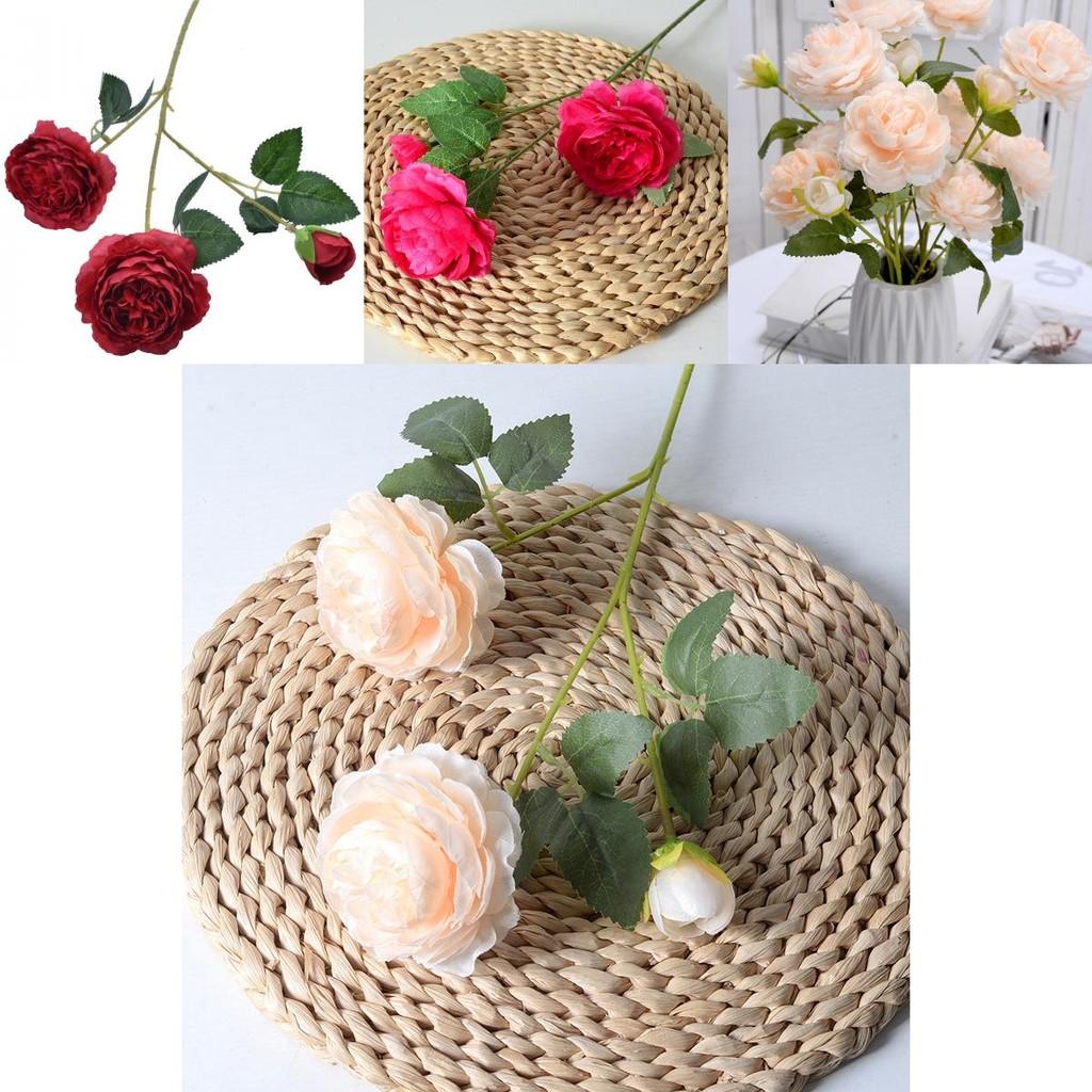 Western Ranunculus Asiaticus Faux Flower Arrangements With Embossed Craft For Event Decor