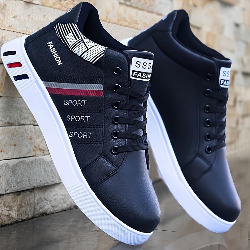 Extra Large New Versatile Men's Shoes Trendy Men's Mid Top Board Shoes Casual Little White Shoes