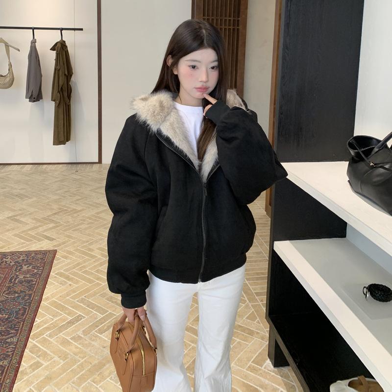 Winter new popular padded jacket padded jacket female loose student small couple jacket padded jacket