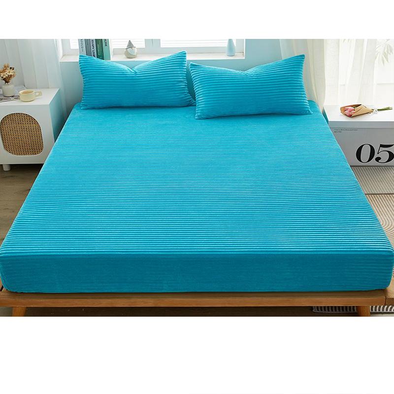 Coral Velvet Bedsheet Bedspread Milk Velvet Mattress Protective Cover Winter Plush Insulation Bedspread