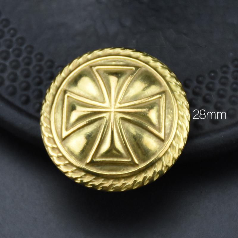 Boucle de Portefeuille Chrysanthème en Laiton Goujons Rivets Décoratifs en Cuir Premium pour DIY Maroquinerie Sac Réparation Accessoires