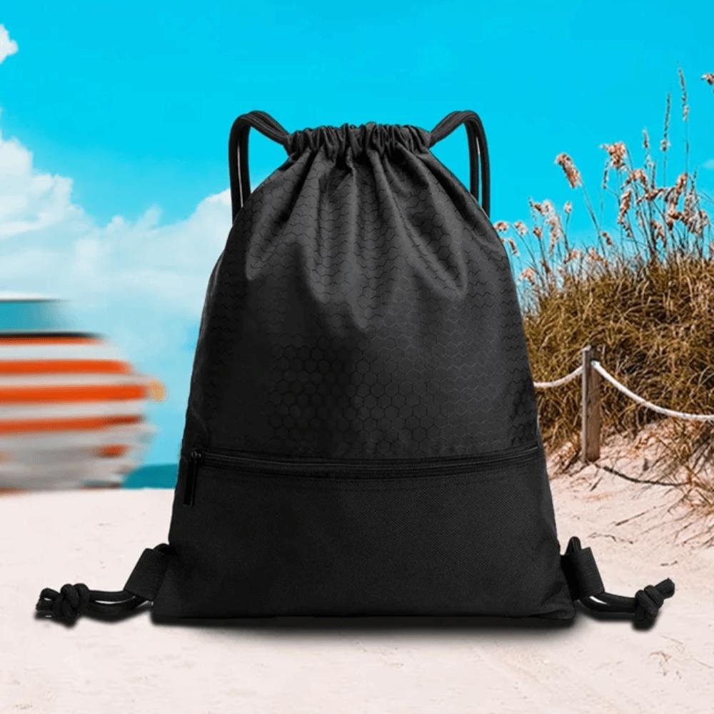 Solid Color Fitness Drawstring Bag Waterproof Drawstring Pocket Drawstring Backpack  Unisex