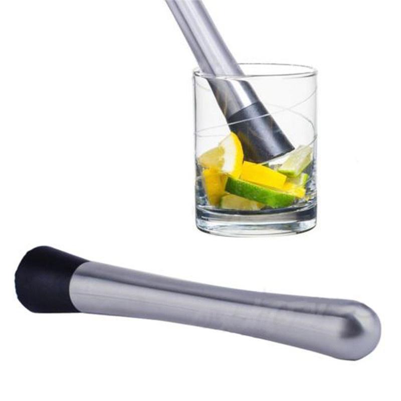 Stainless Steel Cocktail Muddler Bar Mixer Barware Mojito Cocktail DIY Drink Fruit Muddler